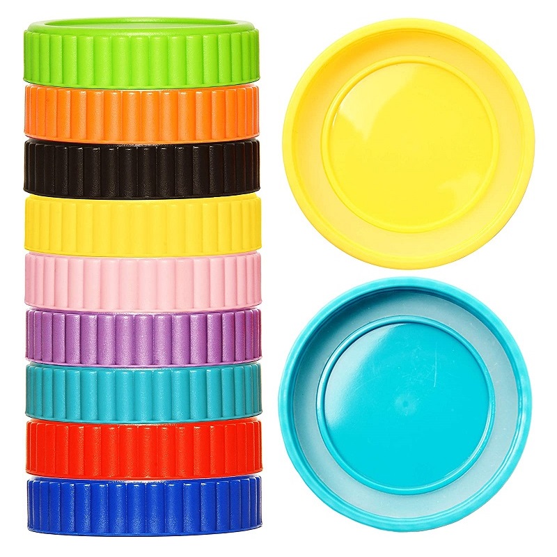 Plastic Mason Jar Lids with Silicone Seals Rings