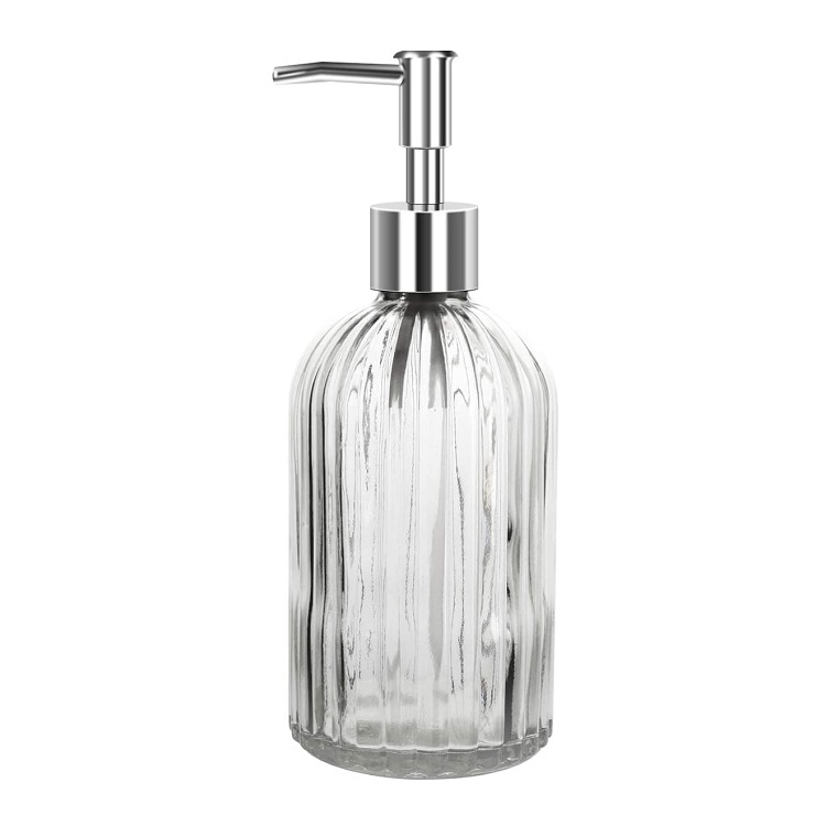 factory customized Essential Oil Dropper Bottles - Refillable Liquid Hand Soap Dispenser for Bathroom – Lena Glass