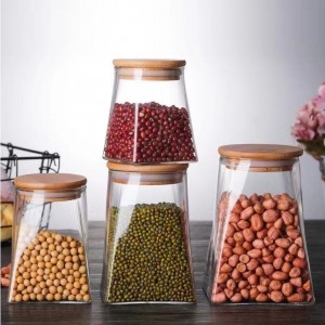 Large Glass Food Storage Jar with Airtight Wooden Lid