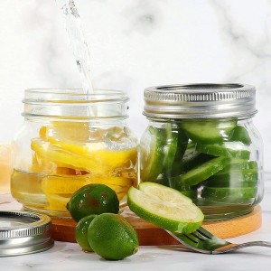 8oz 250ml Clear Glass Mason Jars With Regular Lids Jars for Canning Spice,Honey, Jam, Herb