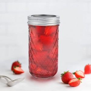 12 Ounce 16 Ounce 22 Ounce Wide Mouth Glass Mason Jars Canning Jars with Lids for Pickling Jam Jelly Overnight Oats