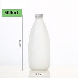 250ML 500ML Clear Frosted Glass Water Bottle Soda Bottle for Liquor