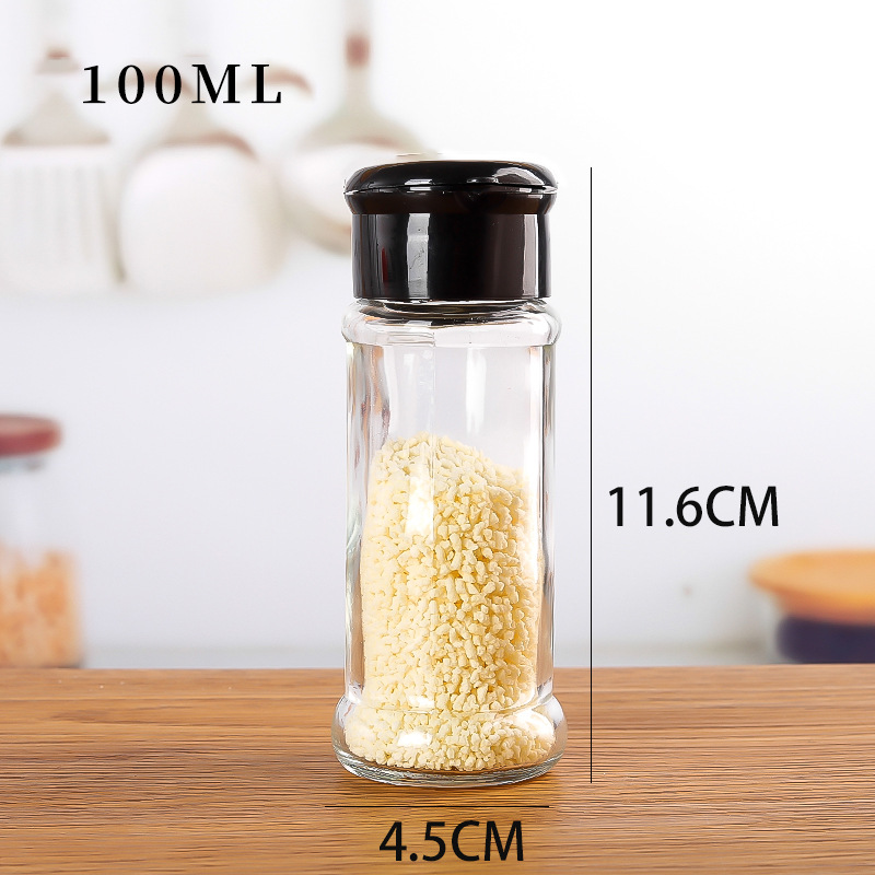 China Cheap Price Glass Spice Jars Bulk 80ml 100ml Clear Glass Spice Jar With Shaker Lids
