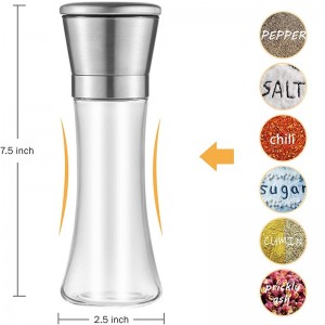 200ML Tall Glass Salt and Pepper Shakers