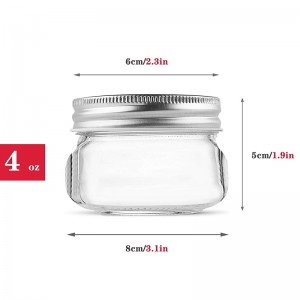 4 oz Mini Glass Jelly Jars Mason Jars Canning Jars for Food Storage Jam Honey Spice