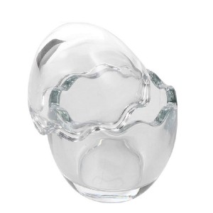 Clear Egg Shaped Glass Yogurt Containers for Pudding Milk Jam Jellies Spices Mousse