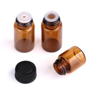1ML 2ML 3ML 5ML Amber Mini Glass Bottle Amber Sample Vial Small Essential Oil Perfume Bottle