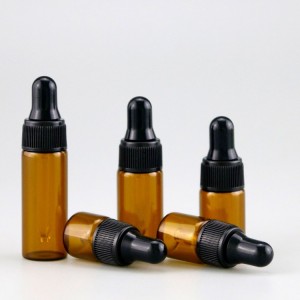 1ml 2ml 3ml 5ml Amber Mini Glass Dropper Bottles Small Sample Bottle for Essential Oils Sample Traveling