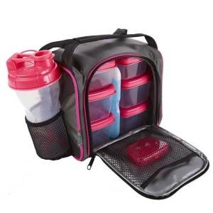 Six Leak-proof Containers Fitness Cooler Meal Prep Bag Insulated Cooler Bag