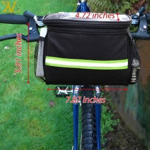 Outdoor Waterproof Bicycle Basket Handlebar Bag Removable Bag