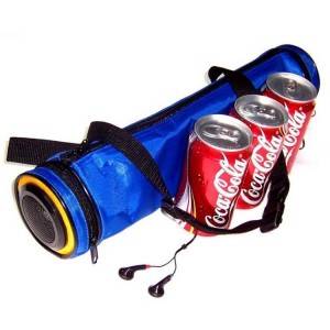 BSCI High Quality 3 Beer Can Cooler Holder With  without Radio Speaker