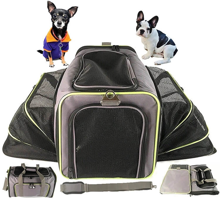 OEM/ODM Manufacturer School Bag And Lunch Bag Set - Expandable pet carrier airline approved, soft sided Foldable dog bag for carry on Luggage – Lingke