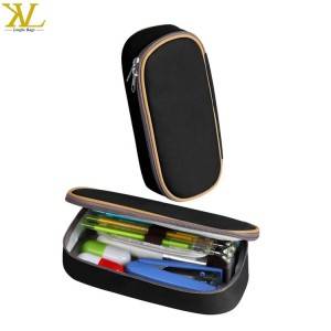 Promovarea personalizat Capacitate mare Creion Pen Bag durabil Elevii de papetărie cu fermoar dublu
