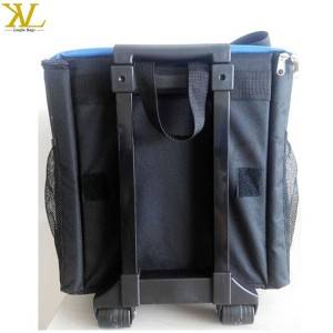 Custom Rolling Lunch Cooler Box Bag Insulated Thermal With Radio Speaker, Cooler Trolley With Wheels