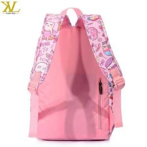 2019 Made in China Floral Printing Children Fancy Cartoon School Bag