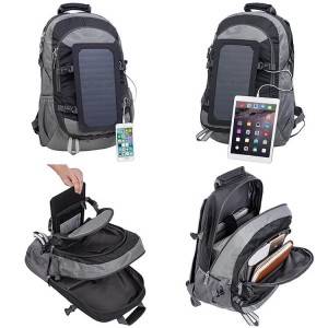 Custom Camping Charger Laptop Backpack Solar Battery Panel Carry Bag