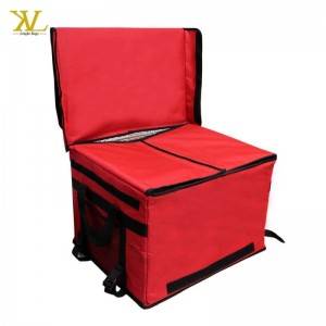 China Factory Red Insulated Food Delivery Cooler Bag