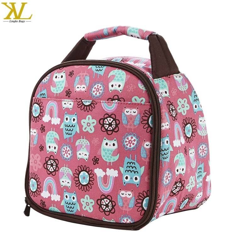 Kids’ Insulated Lunch Bag with Exterior Pocket and Full Zip Closure, Versatile School Lunch Box for Girls Featured Image