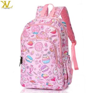 2019 Made in China Floral Printing Children Fancy Cartoon School Bag