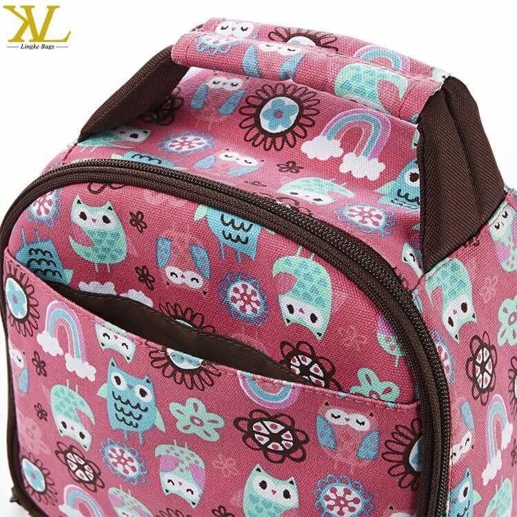Children's Insulated Lunch BagsCarry Handle And Zip Closure