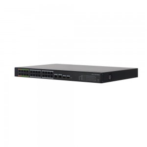 Industrial Managed 24-port POE & EOC Hybrid Switch with Ethernet Over Coax Technology