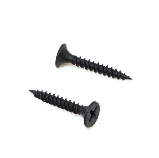 factory low price Din Metal Fine Thread Bugle Head Zinc Black Gypsum Board Collated Drywall Screws Featured Image