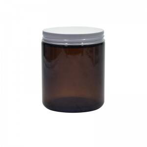 250ml glass amber jar 8oz with alimunum lid