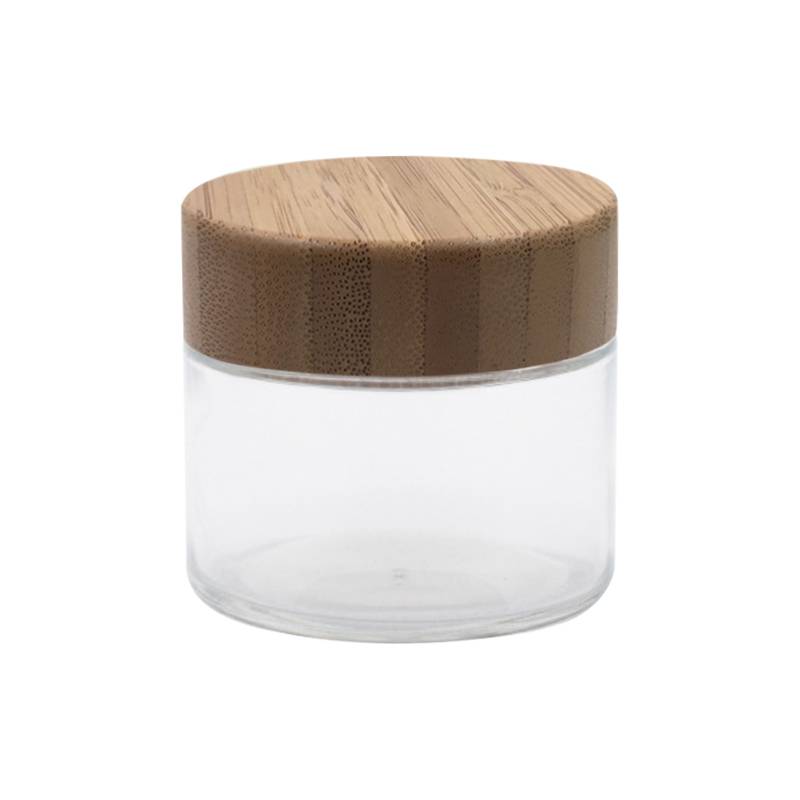 120ml child resistant glass jar with bamboo lid / 4oz cannabis packaging Featured Image