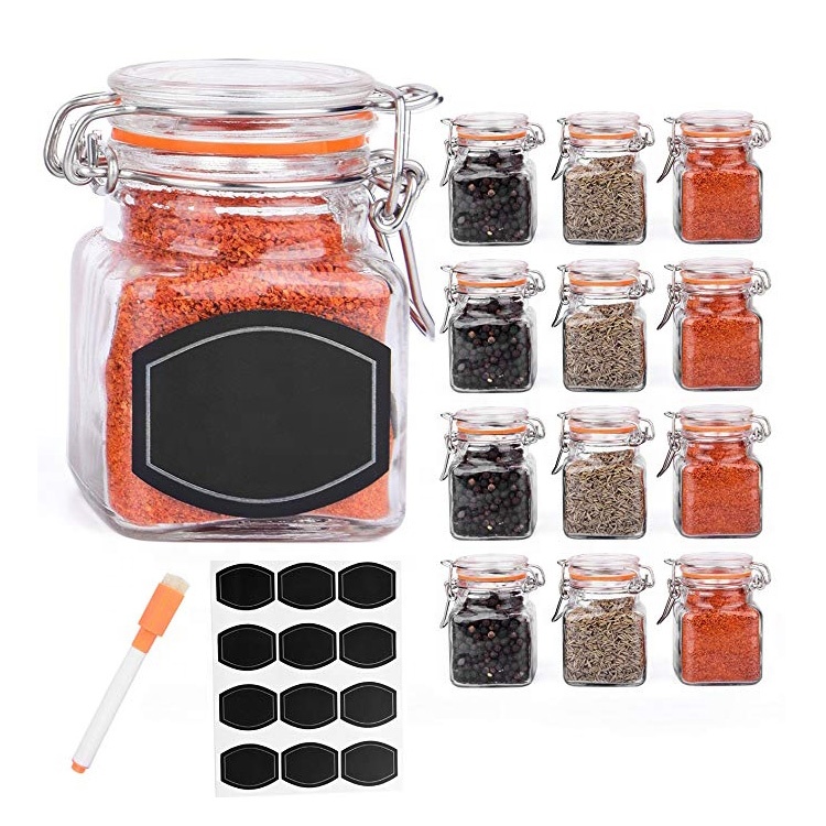 square spice jars wholesale