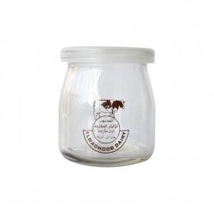 Wide Mouth Glass Pudding Jar With Plastic Lid