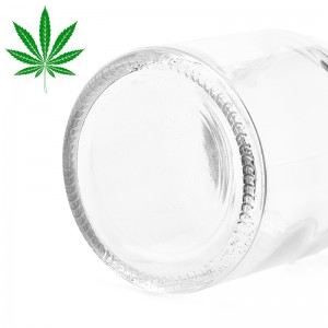8oz marijuana glass jar with child resistant lid