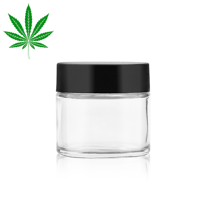 3oz marijuana glass jar with child resistant lid Featured Image
