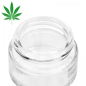 1oz marijuana glass jar with child proof lid
