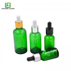glass tinctures green color different child resistant droppers