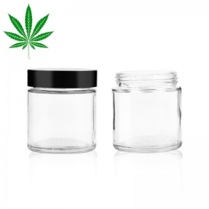 1oz to 16oz marijuana glass jar with child proof lid