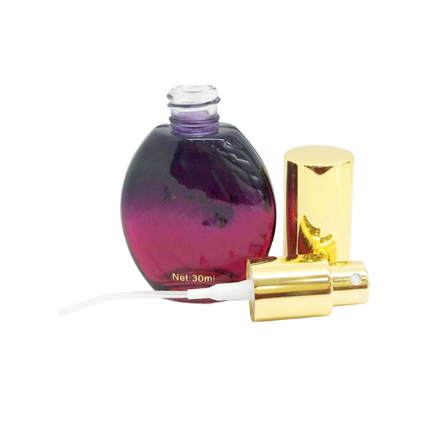 purple colour perfume bottle