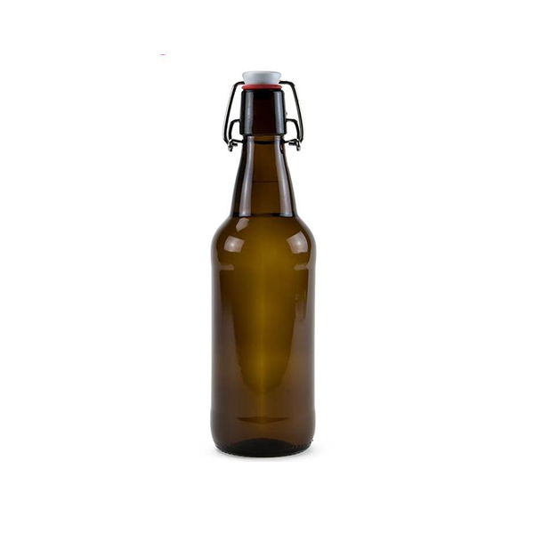 Download China 330ml Swing Top Empty Amber Glass With Stainless Cap Beer Bottle Manufacturers and ...