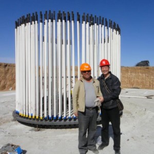 Wind tower foundation bolt assembly