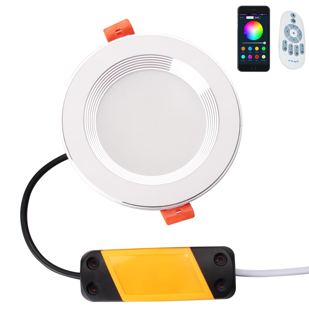 12W RGBW Dimmable Smart led downlights kitchen colorful led recessed downlight shower downlights Featured Image