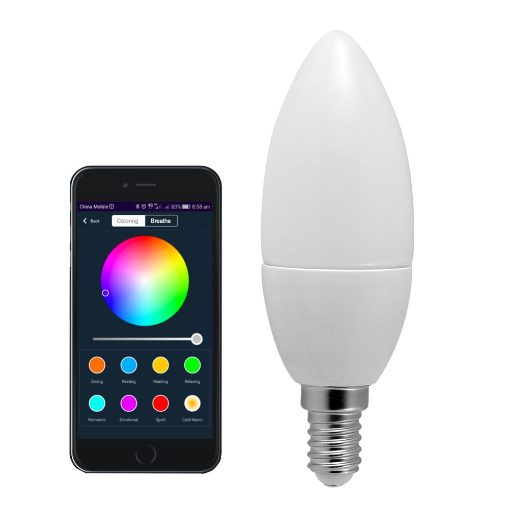 E14 Bluetooth Wifi Smart Led Light Bulb Tuya Light