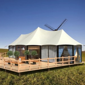 Conjioned Polygon PVDF Top Safari  Lodge Resort Tent