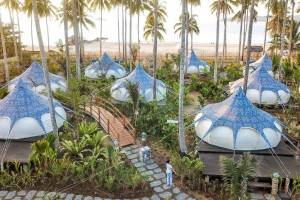 Tenda cinese del loto di fabbricazione della tenda per la casa glamping di lusso del resort NO.098