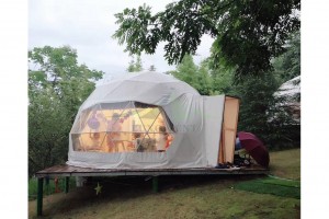 Купола хотел шатор водоотпорна стакло, куќа луксузно одморалиште за кампување