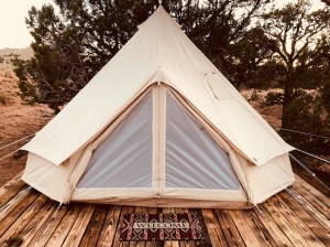 Açık Kamp Tuval Çadırı İçin Polyester Pamuk 4m Çan Çadırı için Hızlı Teslimat NO. 054