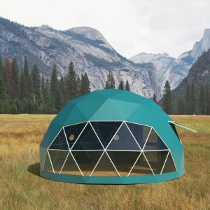 5m Diameter Glamping Colorful Igloo Geodesic Dome Tent