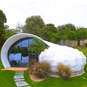 Customer snail-shaped hotel resort dome tent house