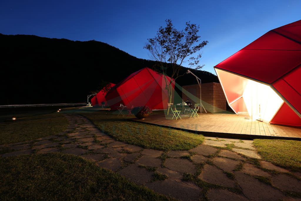 100% Original Hexagon Party Wedding Tent - New Design Hotel Tent Luxury Cocoon House NO.006 – Aixiang