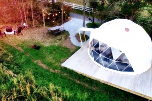 Bán nóng lều mái vòm phim che phủ phim khách sạn cắm trại đường kính 6m