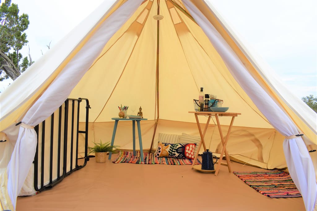 Original Factory 5 Person Camping Tent - luxury camping resort 3-5m diameter bell tent NO.016 – Aixiang