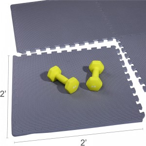 16 kvadratnih ft multi-color Vježba Mat protiv umora Interlocking puzzle EVA pjena podna obloga 4-pločica s 8-granice